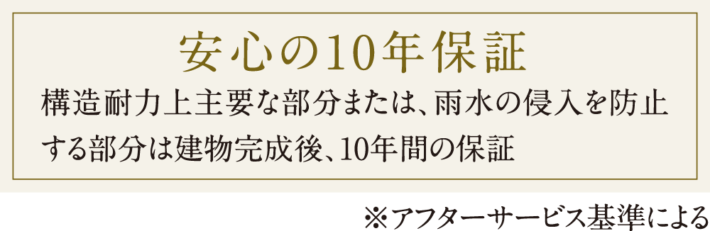 安心の10年保証