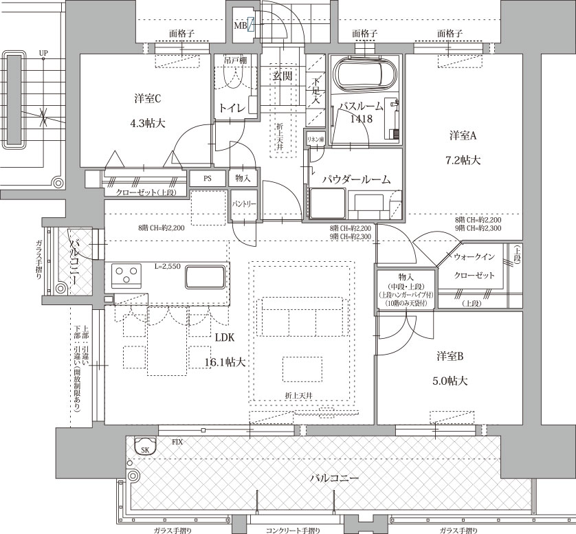 サングレート箱崎公園 サウスグランデ 間取り詳細